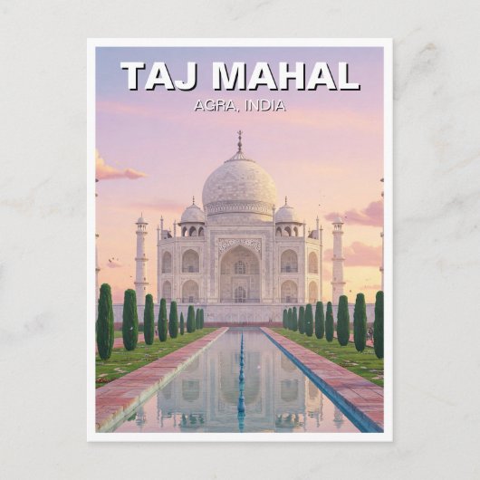 Carte Postale Taj Mahal Agra Inde Voyage Souvenir (Devant)