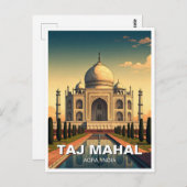 Carte Postale Taj Mahal Agra Inde Voyage Souvenir (Devant / Derrière)