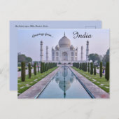 Carte Postale Taj Mahal Agra Uttar Pradesh Inde (Devant / Derrière)