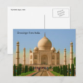 Carte Postale taj mahal clair (Devant / Derrière)