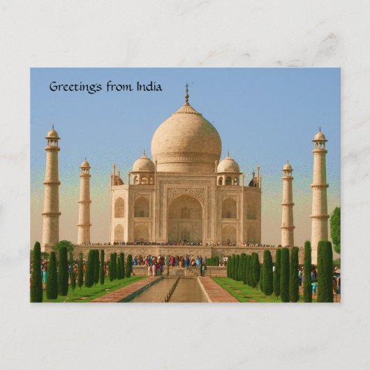 Carte Postale taj mahal clair (Devant)