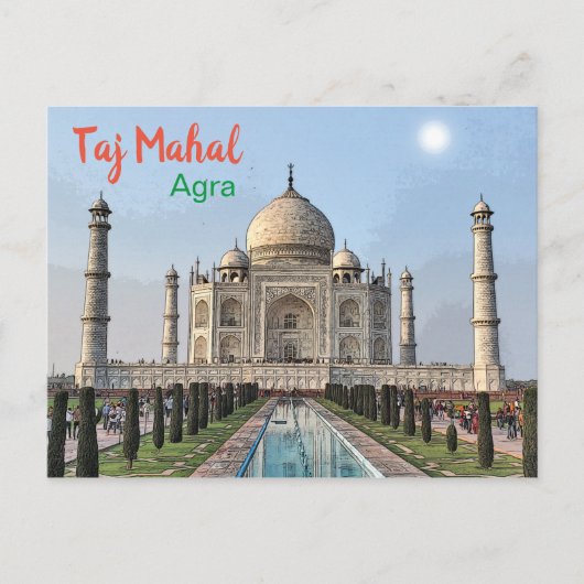 Carte postale Taj Mahal de l'Inde (Devant)