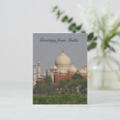 Carte Postale taj mahal distant (Debout devant)