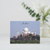 Carte Postale taj mahal distant (Debout devant)