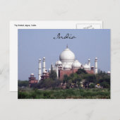 Carte Postale taj mahal distant (Devant / Derrière)