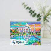 Carte Postale Taj Mahal Inde (Debout devant)