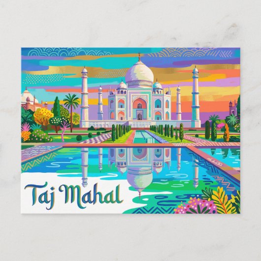 Carte Postale Taj Mahal Inde (Devant)