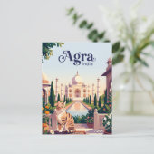 Carte Postale Taj Mahal Inde (Debout devant)