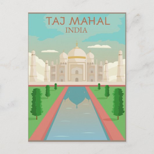 Carte Postale Taj Mahal, Inde (Devant)