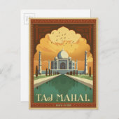 Carte Postale Taj Mahal, Inde (Devant / Derrière)