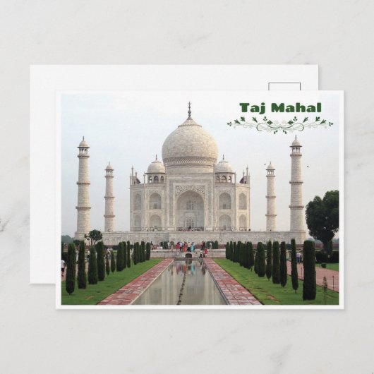 Carte Postale Taj Mahal - Inde (Devant / Derrière)
