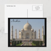 Carte Postale taj mahal inde (Devant / Derrière)