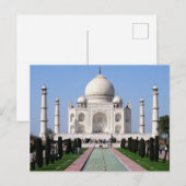 Carte Postale Taj Mahal, Inde "Couronne du Palais" (Devant / Derrière)