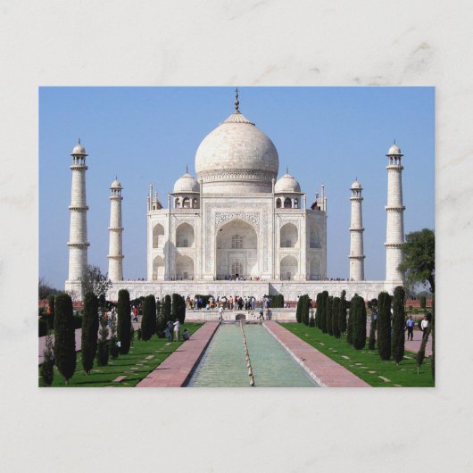 Carte Postale Taj Mahal, Inde "Couronne du Palais" (Devant)