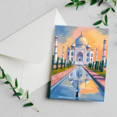 Carte Postale Taj Mahal Inde Peinture de voyage