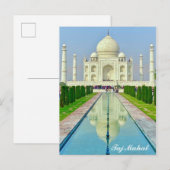 Carte Postale Taj Mahal Inde Photo de voyage (Devant / Derrière)