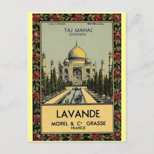 Carte postale Taj Mahal Lavande (Devant)