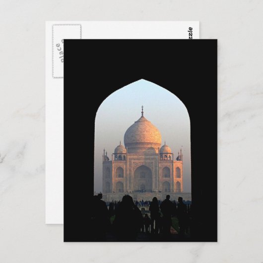 Carte Postale Taj Mahal Lumière de Dawn Inde Architecture Photo (Devant / Derrière)
