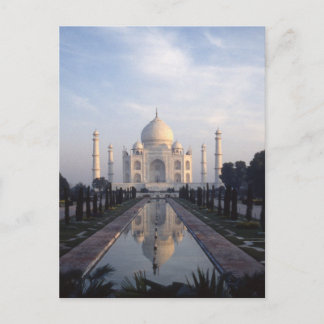 Carte Postale Taj Mahal : Réflexion en Agra, Uttar Pradesh, Inde