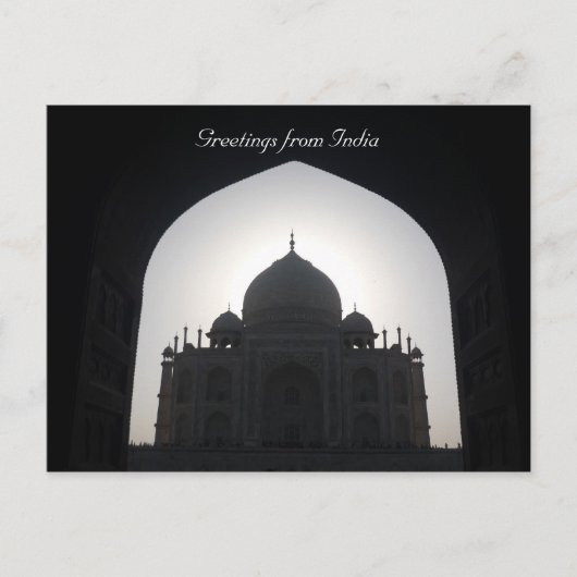 Carte Postale taj mahal shadow (Devant)