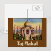 Carte Postale Taj Mahal vintage (Devant / Derrière)