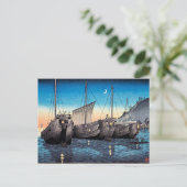 Carte Postale Takahashi - jonques dans la baie d'Inatori, Izu (Debout devant)