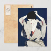 Carte Postale Takasawa Keiichi cheveux classique femme japonaise (Devant / Derrière)