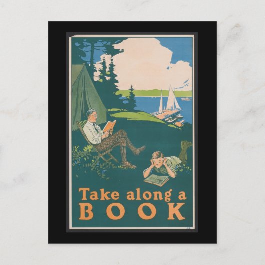 Carte Postale Take Along A Book (Devant)