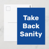 Carte Postale Take Back Sanity (Devant / Derrière)