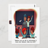 Carte Postale Take Me With Retirement Postcard (Devant / Derrière)