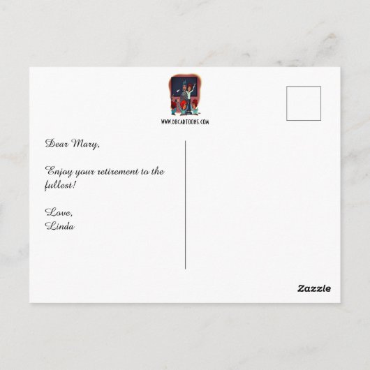 Carte Postale Take Me With Retirement Postcard (Dos)