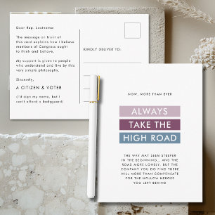 Carte Postale Take the High Road Typographie pour le Congrès