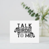Carte Postale Talk Birdie To Me - Drôle Golf Golfing Cadeau (Debout devant)