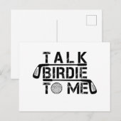 Carte Postale Talk Birdie To Me - Drôle Golf Golfing Cadeau (Devant / Derrière)