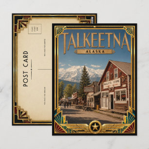 Carte Postale Talkeetna Alaska Art Déco vintage Âge d'or