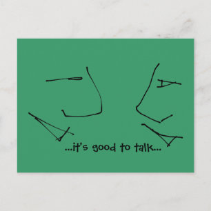 Carte Postale Talking Heads - il est bon de parler devise / dire