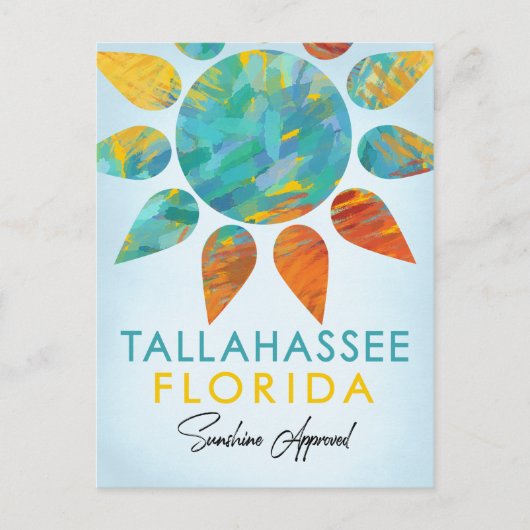 Carte Postale Tallahassee Floride Sunshine Travel (Devant)