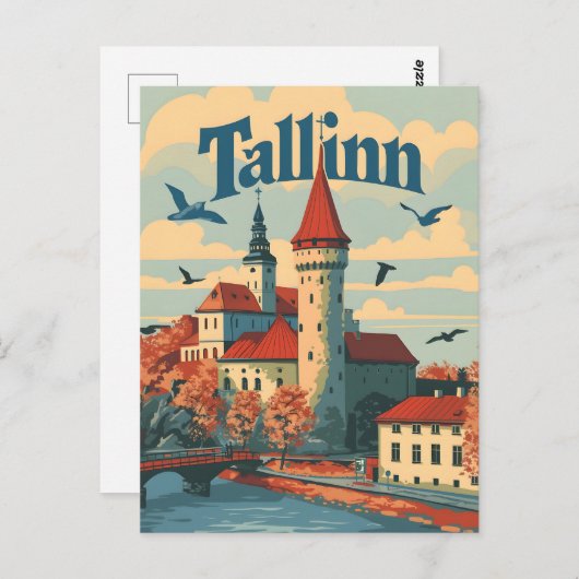 Carte Postale Tallin Vintage (Devant / Derrière)