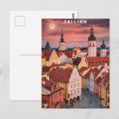 Carte Postale Tallinn Estonie Street Travel (Devant / Derrière)