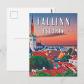 Carte Postale Tallinn, ville médiévale de l'Estonie (Devant / Derrière)