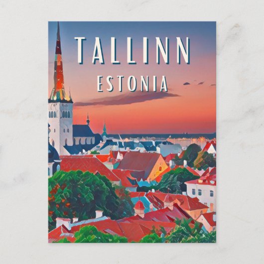 Carte Postale Tallinn, ville médiévale de l'Estonie (Devant)