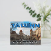 Carte Postale Tallinn, visite Estonie (Debout devant)