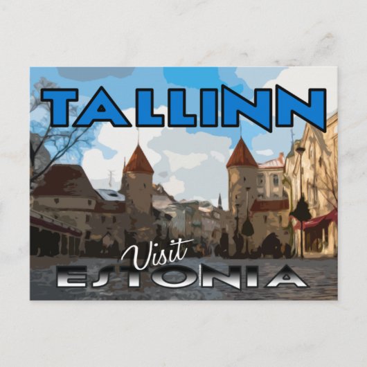 Carte Postale Tallinn, visite Estonie (Devant)