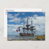 Carte Postale Tallship français Hermione (Devant / Derrière)
