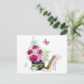 Carte Postale talons de bouquet floraux (Debout devant)