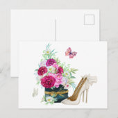 Carte Postale talons de bouquet floraux (Devant / Derrière)
