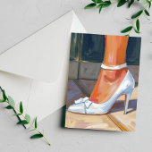 Carte Postale Talons de mariage de mariée blancs