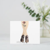 Carte Postale talons hauts de tatouage rose (Debout devant)