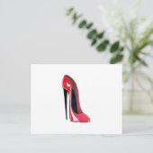 Carte Postale Talons noirs, chaussure stiletto rouge (Debout devant)