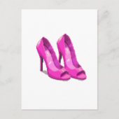 Carte Postale Talons Roses Style Pixel Art 64 Bits (Devant)